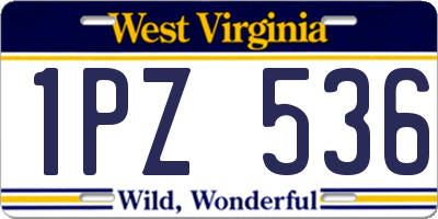 WV license plate 1PZ536