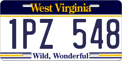 WV license plate 1PZ548