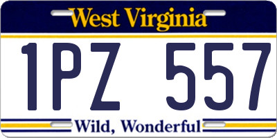 WV license plate 1PZ557