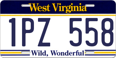 WV license plate 1PZ558