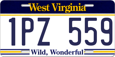 WV license plate 1PZ559