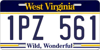 WV license plate 1PZ561