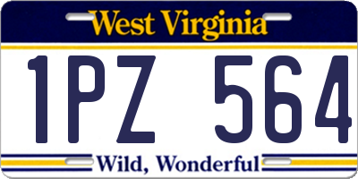 WV license plate 1PZ564