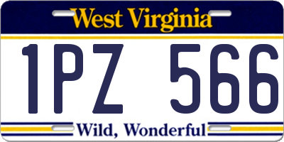 WV license plate 1PZ566