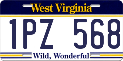 WV license plate 1PZ568