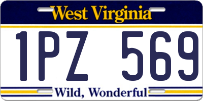 WV license plate 1PZ569