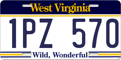 WV license plate 1PZ570