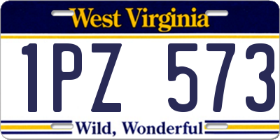 WV license plate 1PZ573