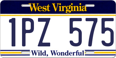 WV license plate 1PZ575
