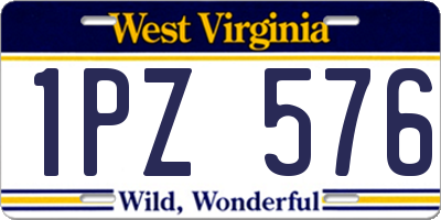WV license plate 1PZ576
