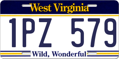 WV license plate 1PZ579