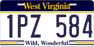 WV license plate 1PZ584