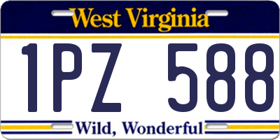 WV license plate 1PZ588