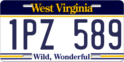 WV license plate 1PZ589