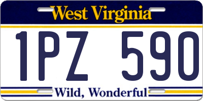 WV license plate 1PZ590