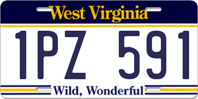 WV license plate 1PZ591