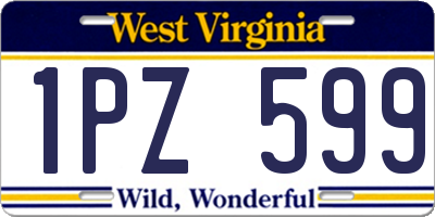 WV license plate 1PZ599
