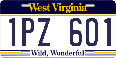 WV license plate 1PZ601