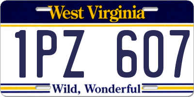 WV license plate 1PZ607