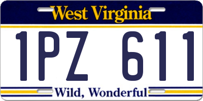 WV license plate 1PZ611