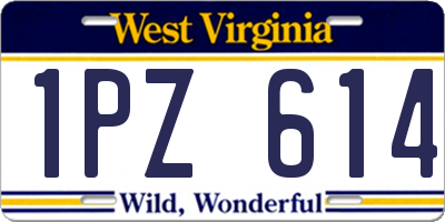 WV license plate 1PZ614
