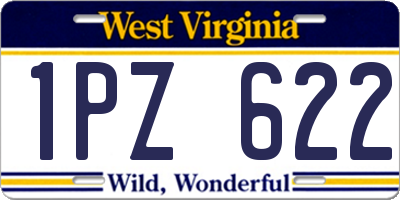 WV license plate 1PZ622