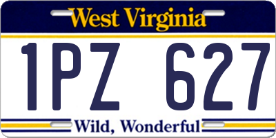 WV license plate 1PZ627