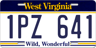 WV license plate 1PZ641
