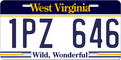 WV license plate 1PZ646