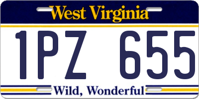 WV license plate 1PZ655