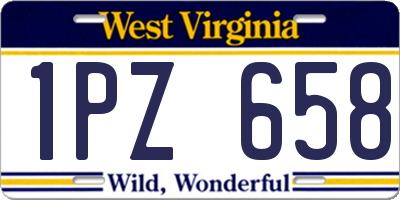 WV license plate 1PZ658