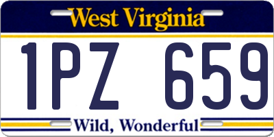 WV license plate 1PZ659