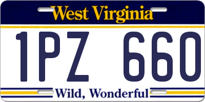 WV license plate 1PZ660