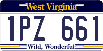 WV license plate 1PZ661
