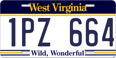 WV license plate 1PZ664