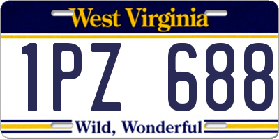 WV license plate 1PZ688