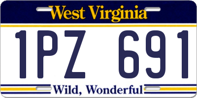 WV license plate 1PZ691