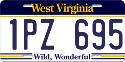 WV license plate 1PZ695