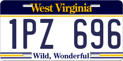 WV license plate 1PZ696