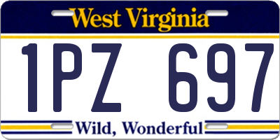 WV license plate 1PZ697