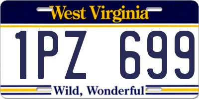 WV license plate 1PZ699