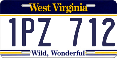 WV license plate 1PZ712