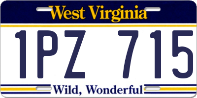 WV license plate 1PZ715