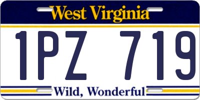 WV license plate 1PZ719