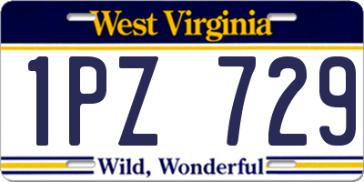 WV license plate 1PZ729