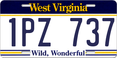 WV license plate 1PZ737