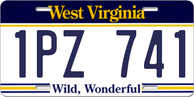 WV license plate 1PZ741