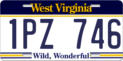 WV license plate 1PZ746