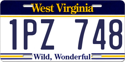WV license plate 1PZ748