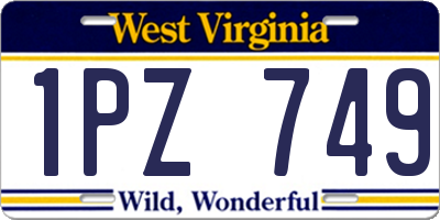 WV license plate 1PZ749